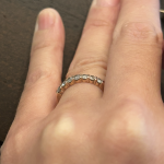Natural diamond band, .52 ctw in 14k RG size 5.25